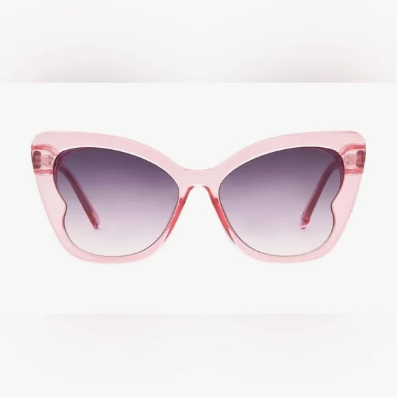 Betsey Johnson Stylish Pink Cat-Eye Sunglasses - Picture 3 of 6